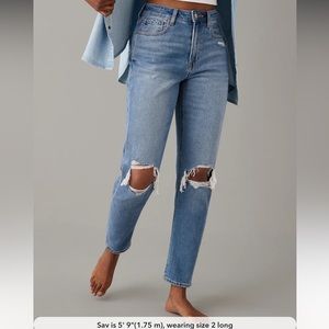 American Eagle ripped mom jeans